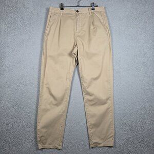 Everlane Pants Mens Size 31x30 Beige Khaki Straight Fit Pleated Organic Cotton